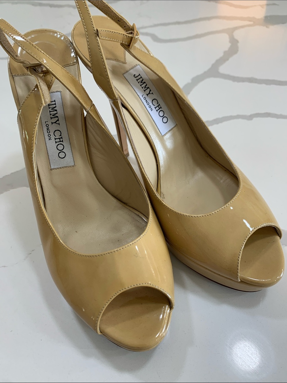 Jimmy Choo Platform high heels Camel size 10.5